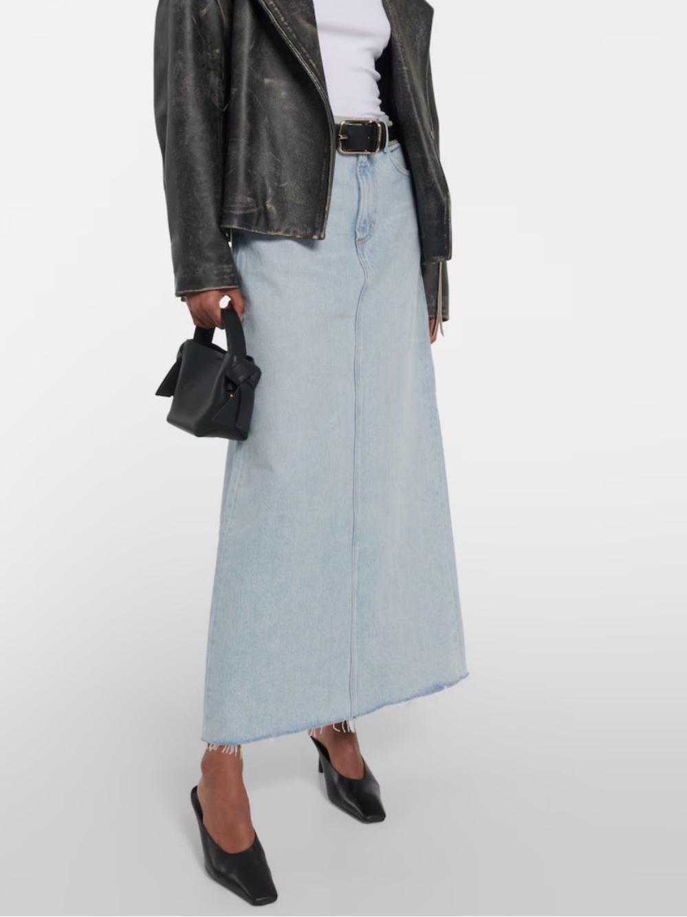 AGOLDE Hilla denim maxi skirt 29